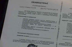 U ponedeljak počinje deratizacija