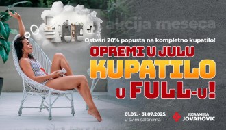 "Keramika Jovanović" daje akcijski popust od 20 odsto za opremanje kupatila