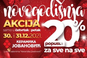Novogodišnja akcija u salonu "Keramike Jovanović"