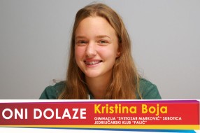 Oni dolaze: Kristina Boja, učenica Gimnazije „Svetozar Marković“ i članica Jedriličarskog kluba „Palić“