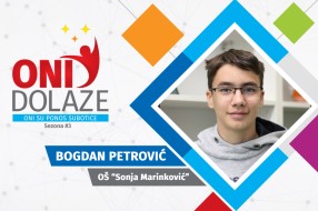 Oni dolaze: Bogdan Petrović, učenik OŠ "Sonja Marinković" i Muzičke škole Subotica