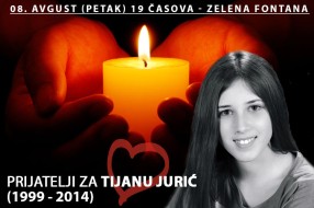Paljenje sveća za Tijanu Jurić