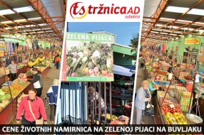 Cene životnih namirnica na Zelenoj pijaci na Buvljaku