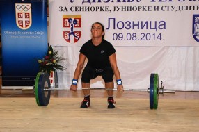 Srebrna medalja za Brigitu Lukač na Prvenstvu Srbije u dizanju tegova
