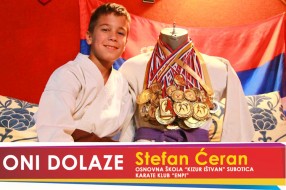 Oni dolaze: Stefan Ćeran, učenik OŠ "Kizur Ištvan" i član Karate kluba "Enpi"