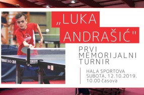 Prvi Memorijal "Luka Andrašić" u subotu u Stonoteniskom centru