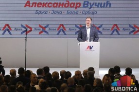 Održan predizborni miting Aleksandra Vučića u Subotici