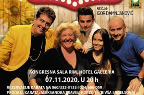 Predstava "Pazi s kime spavaš" 7. novembra u hotelu "Galleria"