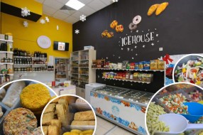 Širok izbor smrznute hrane u prodavnici "Ice House"