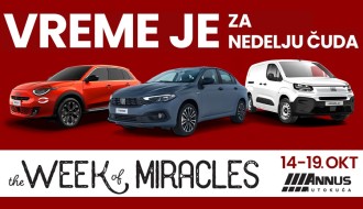 "Nedelja čuda" u Auto-kući "Annus" sa "Fiat" automobilima (14-19. oktobar)