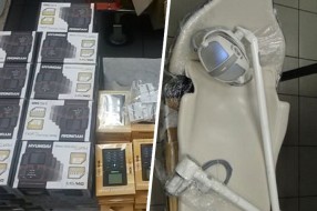 Zaplenjeni telefoni, aparati za trajnu šminku i zubarska oprema