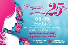 Popust od 25 odsto u "Keramici Jovanović" povodom Dana žena