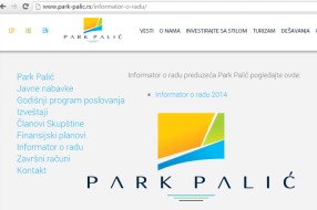 Prekršajna prijava protiv preduzeća "Park Palić"