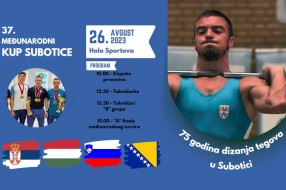 Dizanje tegova: 37. Kup Subotice u subotu u Hali sportova
