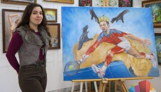 Nesvakidašnji portret Novaka Đokovića krasi galeriju na Paliću