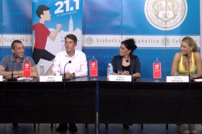 Nataša Kovačević i Nora Trklja promoterke Subotičkog polumaratona