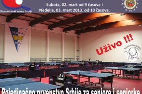 Pojedinačno prvenstvo Srbije u stonom tenisu za seniore i seniorke