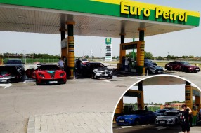 Učesnici "Lion's run 2021" ture na Euro Petrol benzinskoj stanici
