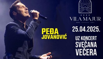 Veče dobre zabave - Peđa Jovanović 25. aprila u "Vili Majur"