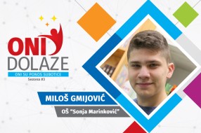Oni dolaze: Miloš Gmijović, đak generacije OŠ "Sonja Marinković"