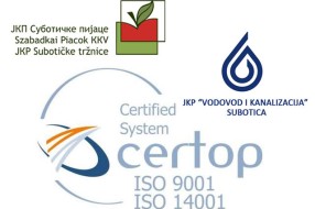 Sertifikati za dva subotička komunalna preduzeća