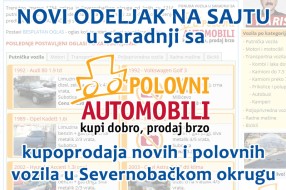 Novi odeljak polovnih i novih vozila u Severnobačkom okrugu