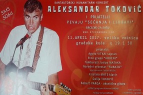 Koncert "Srce(m) za Sašu" u utorak u Velikoj većnici