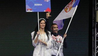 Veljko Gligorić nosio srpsku zastavu na otvaranju Svetskog prvenstva u boksu