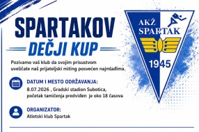 „Spartakov dečji kup“ okuplja mlade atletičare iz više gradova