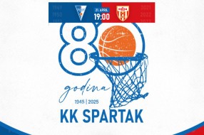 Košarka: Spartak večeras slavi 80 godina postojanja, simbolična cena ulaznice i poklon za svakog posetioca