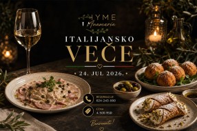 Ukusi Italije u restoranu "THYME x Anamaria" - ekskluzivno veče hrane i vina 24. jula
