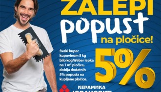 U toku akcija "Keramike Jovanović" - kupite lepak za pločice, dobićete popust na keramiku