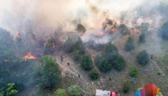 Posle dva časa intenzivne borbe vatrogasci obuzdali veliki požar u Radanovačkoj šumi