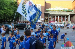 Promocija Fudbalskog kluba "Spartak" na Gradskom trgu