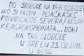 Protest Subotičana protiv uništavanje privrede