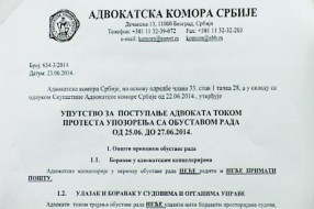 Advokati u Srbiji stupili u trodnevni protest