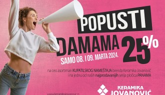 Keramika Jovanović - popusti od 25 odsto povodom Dana žena