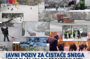 Grad traži čistače snega - satnica 150 din