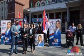 Predsednički kandidat,  Milica Đurđević Stamenkovski posetila Suboticu
