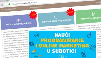 Kursevi programiranja i onlajn marketinga u "IT školi"