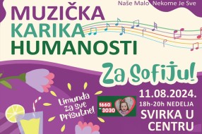 Muzička karika humanosti - koncert za Sofiju u nedelju kod Plave fontane