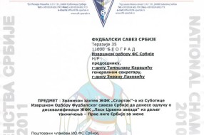 ŽFK "Spartak" traži intervenciju FSS-a