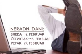 Petak, 17. februar je neradan dan