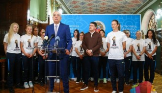 Fudbalerke "Spartaka" na prijemu kod gradonačelnika povodom osvajanja 14. titule šampiona Srbije