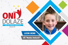 Oni dolaze: Leon Hemi, učenik OŠ "Matko Vuković" i član PK "Spartak"