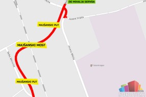 Zatvaranje prilaza Majšanskom mostu (na Majšanskom putu) od srede