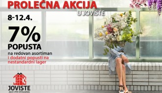 Prolećna akcija na PVC i ALU stolariju u "Jovistu" od 8. do 12. aprila
