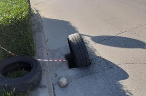 Rupa na Senćanskom putu, nedostaje rešetka na šahti