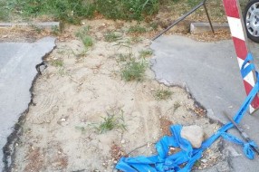 Nezavršeni radovi na parkingu kod Maksija na Prozivci