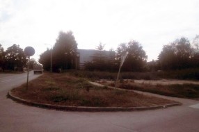 Zakorovljena površina (pod ambrozijom) na uglu ulica Jaše Ignjatovića i Izvorske